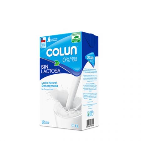 COLUN LECHE DESCREMADA SIN LACTOSA MID PACK CON 12 UNIDADES DE 1L 12tren