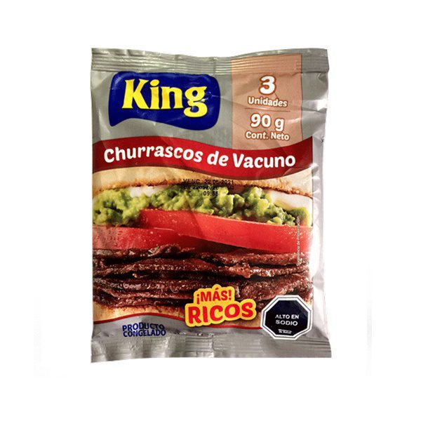 KING CHURRASCO DE VACUNO PACK DE 39 UNIDADES DE 90 GRAMOS