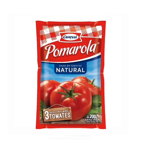 CAROZZI POMAROLA SACHET NATURAL PACK DE 24 UNIDADES DE 200G