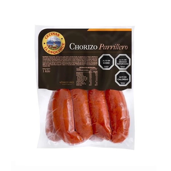 LLANQUIHUE CHORIZO PARRILLERO PACK DE 6 UNIDADES DE 1K.