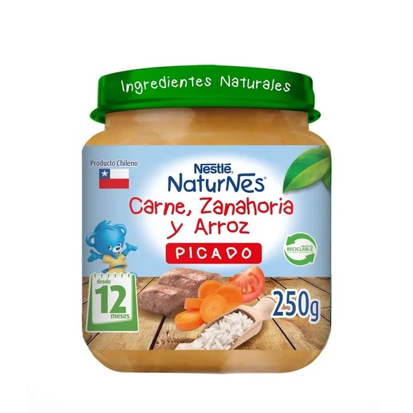 NESTLÉ PICADOS CARNE ZANAHORIA Y ARROZ DE 24 UNIDADES DE 250G.