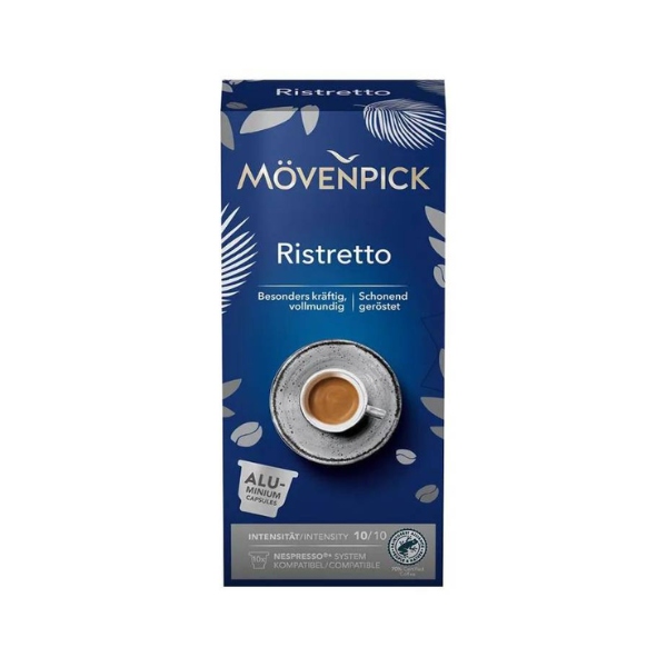 MOVENPICK CAFE RISTRETTO PACK DE 12 UNIDADES DE 10 CAPSULAS POR EMPAQUE