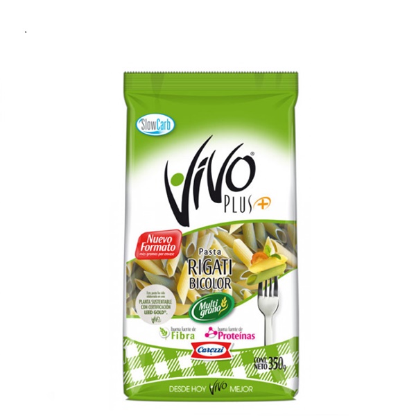 VIVO MULTIGRANO RIGATI BICOLOR PACK DE 30 BOLSAS DE 350G