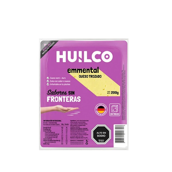 HUILCO QUESO EMMENTAL TROZO PACK DE 20 UNIDADES DE 200G
