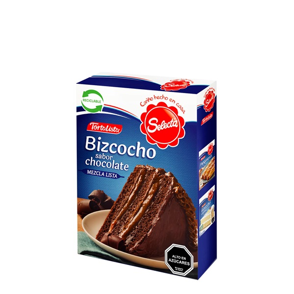 SELECTA TORTALISTA BIZCOCHO CHOCOLATE PACK DE 6 CAJAS DE 500G