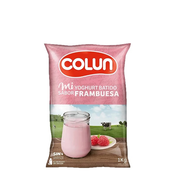 COLUN YOGHURT BATIDO FRAMBUESA PACK DE 18 BOLSAS DE 1K C/U