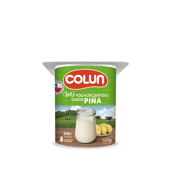 COLUN YOGHURT BATIDO PIÑA PACK DE 48 UNIDADES DE 125G