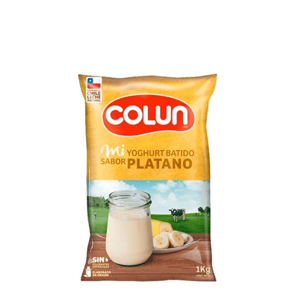 COLUN YOGHURT BATIDO PLÁTANO PACK DE 18 BOLSAS DE 1K C/U