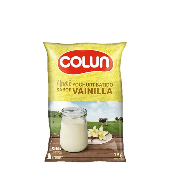 COLUN YOGHURT BATIDO VAINILLA PACK DE 18 BOLSAS DE 1K C/U