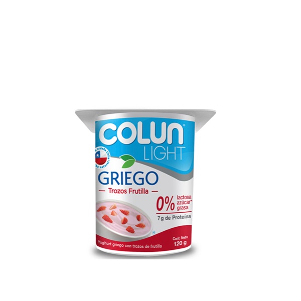 COLUN YOGHURT LIGHT GRIEGO TROZOS FRUTILLA PACK CON 48 UNIDADES DE 120G -  12tren