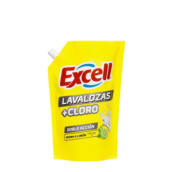 EXCELL LAVALOZAS + CLORO PACK CON 8 DOYPACKS DE 1L