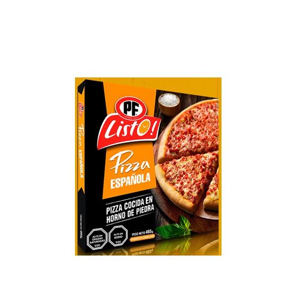 PF PIZZA ESPAÑOLA CONGELADA PACK CON 6 UNIDADES DE 465G