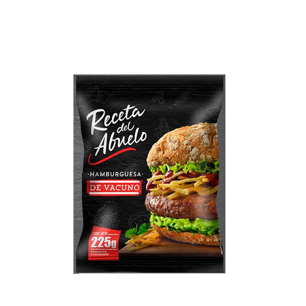 RECETA DEL ABUELO HAMBURGUESA DE VACUNO PACK CON 20 UNIDADES DE 225G